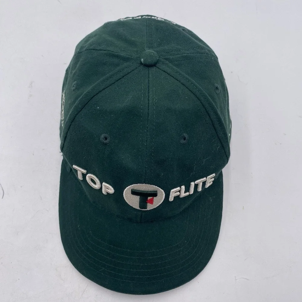 Top Flight Golf TourHat Green Strapback Adjustable Cleaned VGC